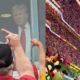 In conclusion, while the Philadelphia Eagles and the Kansas City Chiefs battled it out on the field, this anonymous fan outside the stadium managed to score a different kind of touchdown – one in the realm of viral internet culture, showcasing how moments of whimsy can capture the public’s imagination and bring a smile to faces across the nation.